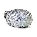 Chubby Blob Seal Pillow, Stuffed Cotton Plush Animal Toy Cute Ocean Plush Pillows Grey Medium ( 17.3...