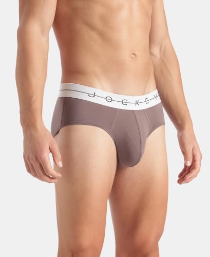 Image of Jockey NY15 Men Super Combed Cotton Elastane Stretch Solid Brief with Ultrasoft Waistband