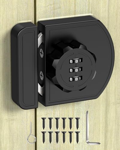 Combination Cabinet Lock Keyless Drawer Lock for Adults 180 Degree Door Locks with Code for Pantry Cabinets Drawers Closets Desk Sliding Doors Bedroom Kitchen Office (Black-1PC)