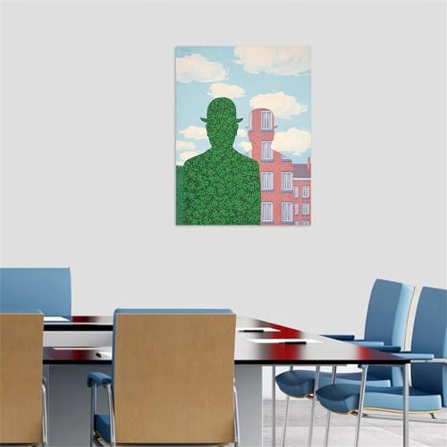 Tableau décoration murale salon Magritte impression toile 40x50