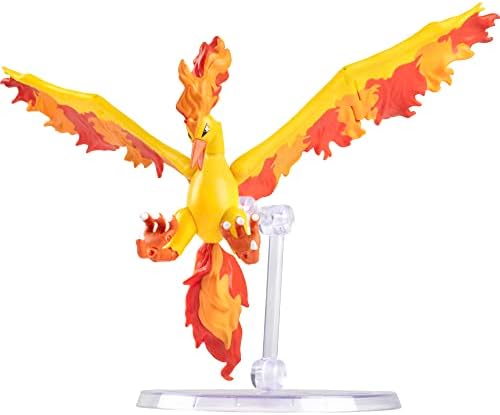 Pokémon 6" Moltres Articulated Battle Figure Toy with Display Stand - Officially Licensed - Collectible Pokemon Gift for Kids and Adults - Ages 8+