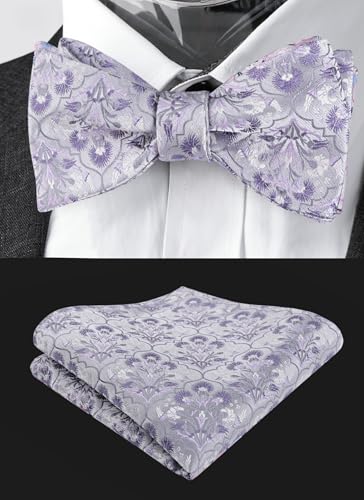 Image of Alizeal Mens 2pcs Floral Pattern Bow Tie Set