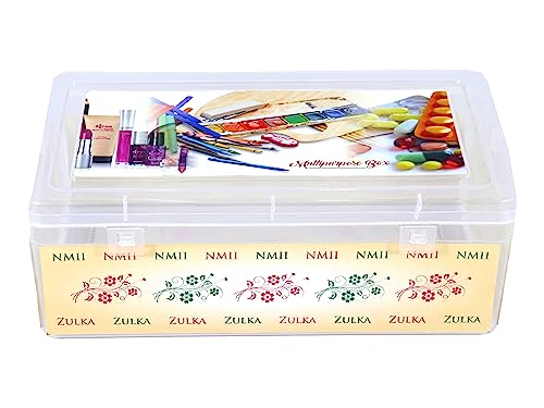 Image of NMII Multipurpose Plastic Storage Box I Transparent Plastic Container Box For Home, Travel, Kitchen, Jewellery Items, Etc - 22 L x 12.4 W x 8 H (CM) - 6 Plastic Box