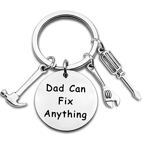 WUSUANED Father's Day Keychain Dad Can Fix Anything Repair Tools Keychain with Screwdriver