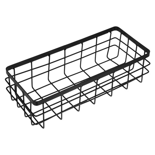 Ipetboom Wall Mounted Metal Storage Basket Stylish Organizer for Bathroom Kitchen and Bedroom for Toothbrushes Cups and Items Compact Design Finish