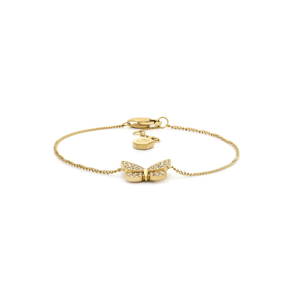 FOSSIL Women's Stainless steel with lobster clasp closure slim chain bracelet