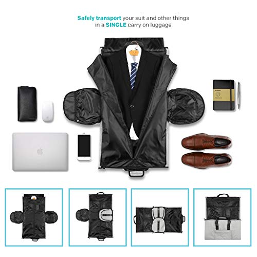 ComfyDegree Travel Garment Storage Bag, Carry on Convertible Multipurpose Duffel Bag, Breathable Suit Carrier Bag Organiser, Waterproof Overnight Luggage for Men/Women Weekend Flight Travel Organiser