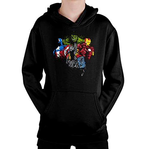 the Fan Tee Sudadera de NIÑOS Avengers Thor Ironman Hulk America Widow 020 12-13 Años