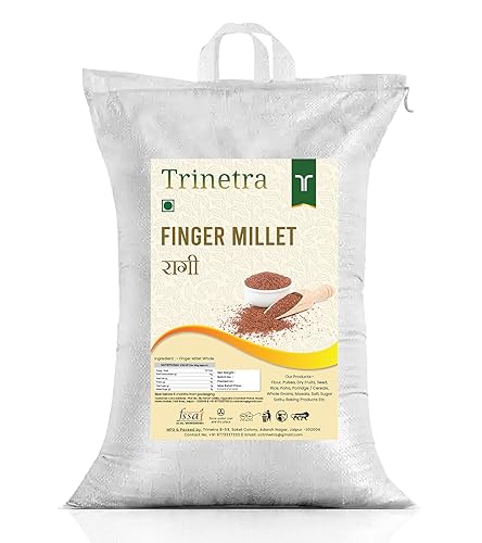 Image of Trinetra Ragi Sabut (Finger Millet Grain) | Calcium-Rich Healthy Millet for Everyday Use |10 kg
