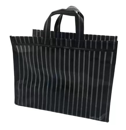 Sacola de Feira - Supermercado - Sacolas Retornáveis - Nylon - GRANDE - Panami - PRETO E BRANCO
