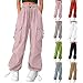 Kids Baggy Wide Leg Cargo Pants Lightweight Loose Joggers Sweatpants Parachute Trousers with Pockets for 4-15 Years