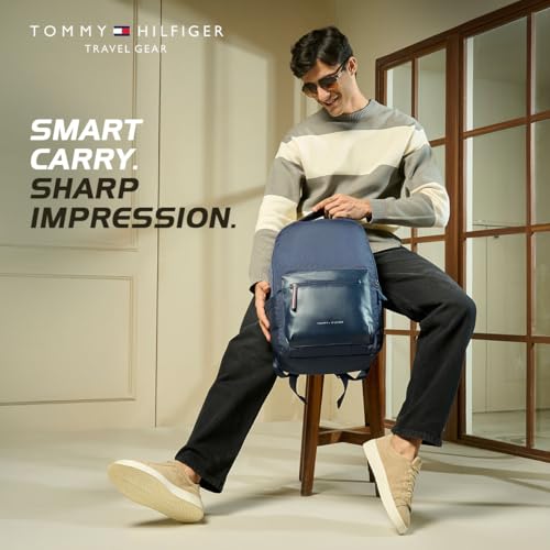 Image of Tommy Hilfiger Unisex Laptop Backpack Altus Plus | 19L - Water-Resistant & Stylish for Daily Use & Travel