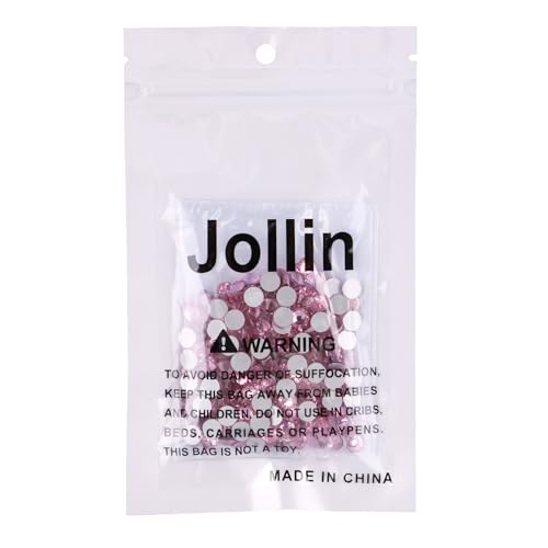 Image of Jollin Crystal Flatback Rhinestones Gems for Crafts 6.4mm SS30, Pink | Glue Fix, 288pcs Glass Rhinestones for Bedazzling, Clothes, Tumblers, Nail Art, Shoes, Bags, Caps & Accessories Decoration