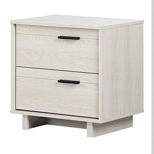 South Shore Fynn 2-Drawer Nightstand, 0, Winter Oak