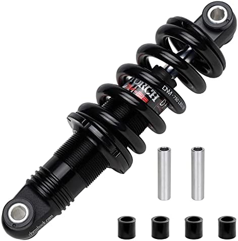 DNM DV-22 Mountain Bike Bicycle MTB Coil Spring Rear Suspension Shock Absorber - 150x30mm 750 lbs AL-6061 with Extra Bushing Hardware