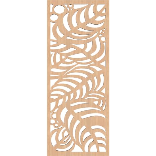 Image of 9 3 /8 inchW x 24 3 /8 inchH x 3 /8 inchT Mills Decorative Fretwork Wood Wall Panels, Hickory