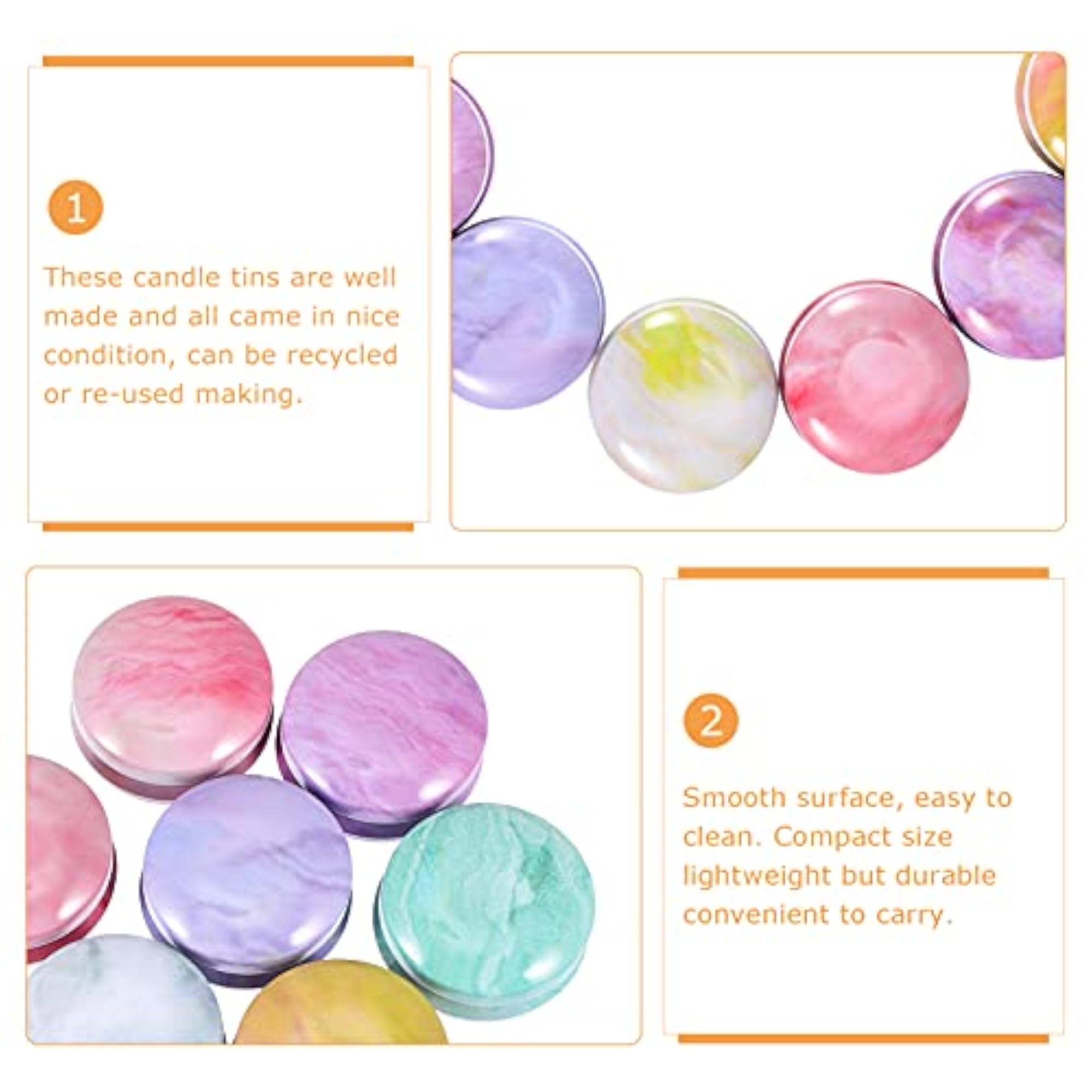 DIY Candle Decorative Tins, 24Pcs