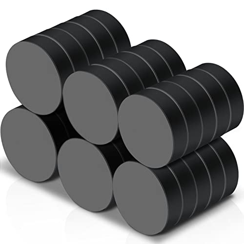 Min Ci Ceramic Magnets For Crafts, 18 X 5Mm Small Round Disc Magnets, Black Flat Circle Ferrite Industrial Magnets For Diy Refrigerator Science Projects Whiteboard Button, Bulk Tiny Magnets, 30Pack #TOP15
