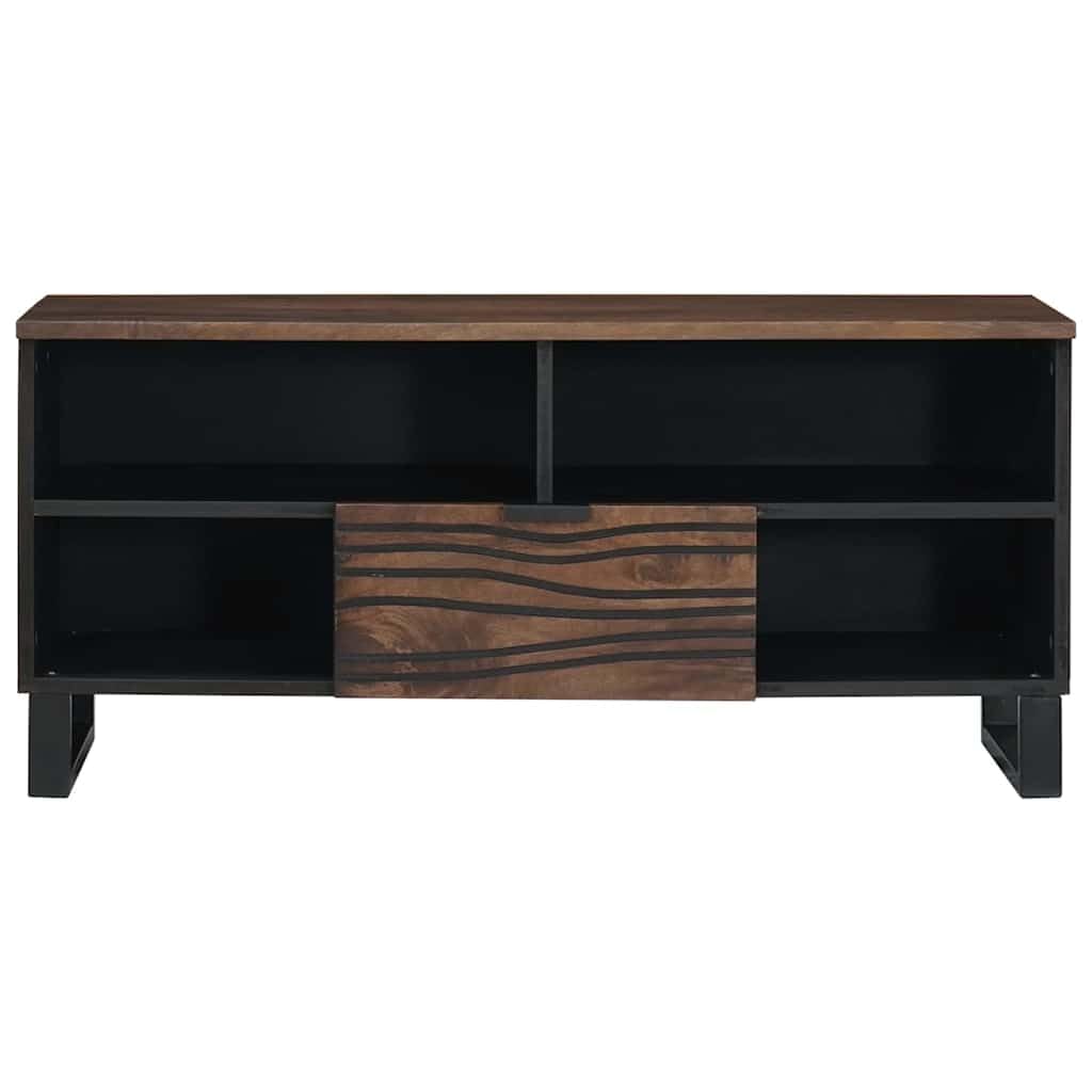 Mobile TV basso in noce, 105 x 33 x 46 cm, in legno
