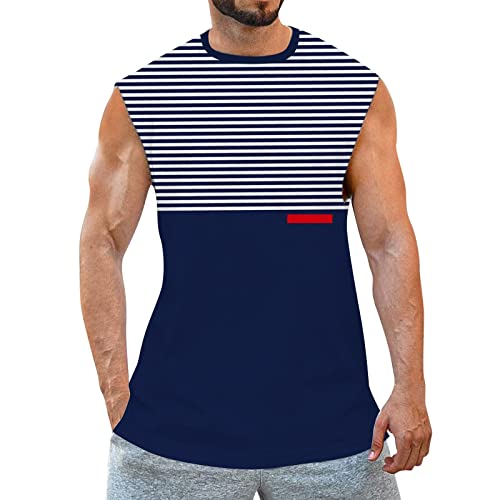 Débardeur homme sport et fitness au look estival rayé