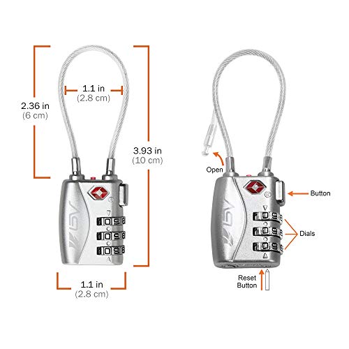 最安値 Bv ビーブイ Tsaロック ワイヤーロック 鍵 南京錠 3桁ダイヤル式ロック 旅行用 2個セットの価格比較