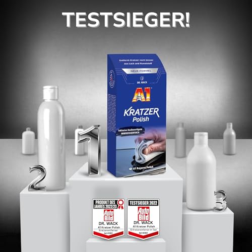 DR. WACK A1 Kratzer Polish 50 ml inkl. Mikrofasertuch - Kratzer-Entferner für Autos - Polierpaste...