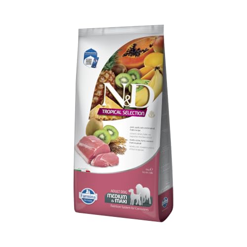 Farmina, N&D Tropical Selection, Maiale & frutti tropicali, Cane Adult Medium/Maxi, 10kg