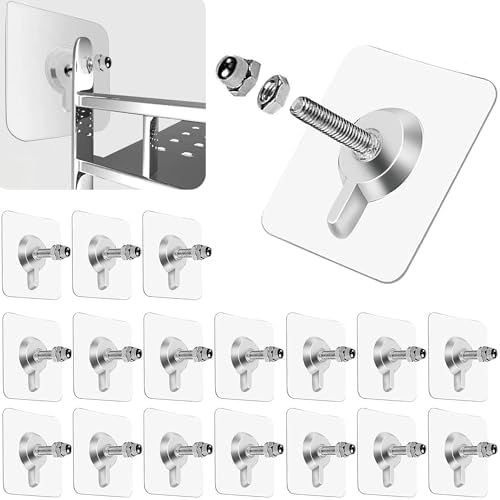 Picture Hangers Without Nails, A Set of 20 Adhesive Wall Hooks,No Damage Wall Hooks