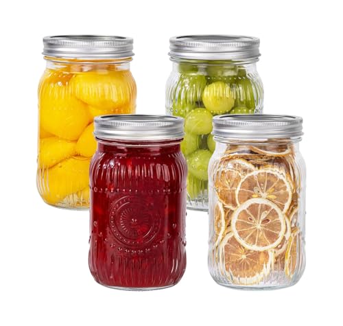 Image of 32 OZ Wide Mouth Mason Jars, 6 PACK Glass Mason Jars with airtight Lids | Quart mason jars wide mouth for Fermenting, Pickling, Freezing, Preserving, Meal Prep, Jar Decor