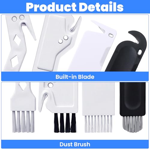 Image of 4 PCS Handheld Vacuum Cleaner Brush, 4 Styles Universal Dusting Brush, 2 in 1 Vacuum Roller Cleaning Tool for Sweeping Robot