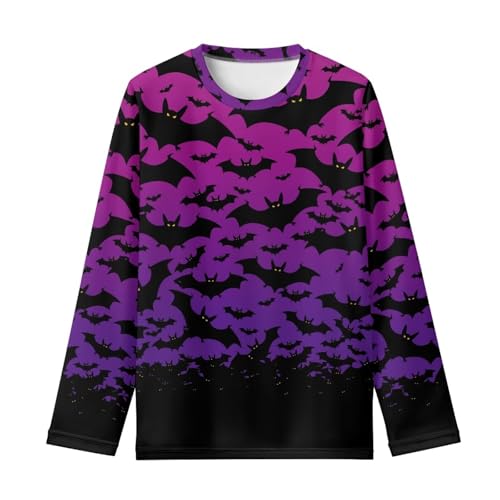 Girls Crew Neck T-Shirt Long Sleeve Casual Loose Tee Breathable Cartoon Comfy Plus Size Top 3-16Years