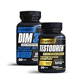 PrimeGENIX 2X-TESTO Stack | DIM 3X & Testodren Bundle | Support Testosterone Levels | Improve Muscle Growth | Made in USA