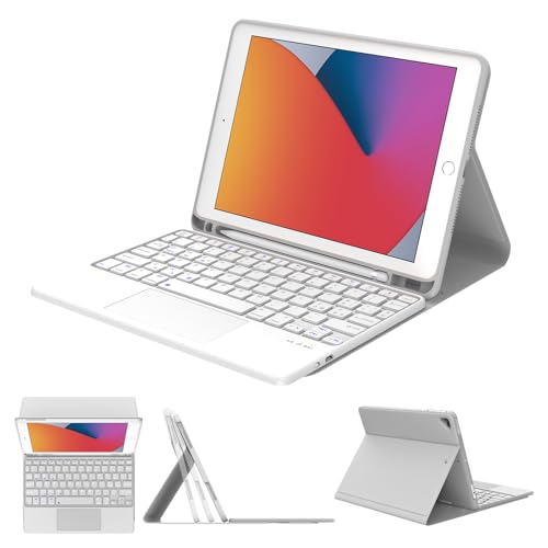 KVAGO iPad 第6世代 第5世代 キーボード iPad 9.7 インチ キーボード付きケース タッチパッド付き Apple pencil 収納 脱着式Bluetooth キーボードカバー ペンシルホルダー付き iPad Pro 9.7/Air/Ai