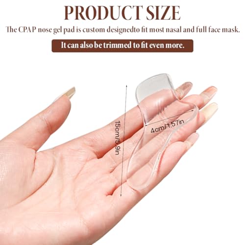 Image of Nasal Pads for CPAP Silicone Gel Nose Pad for CPAP Mask Comfortable Mask Cushions Breathing Machine Accessories Mask Liners Nose Bridge Protector 6 Pcs