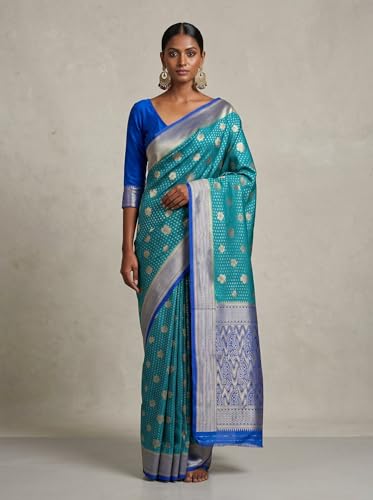 MIMOSA royal blue mysore silk saree – image 2