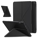 E NET-CASE Origami Case for All-New Amazon Fire HD 10 & Fire HD 10 Plus Tablet (Only Compatible with 11th Generation 2021 Release) - Multi Angle Magnetic Standing Cover with Auto Sleep/Wake (Black)