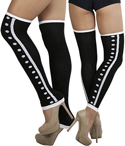 Image of ToBeInStyle Women's Long Over The Knee Leg Warmers Bright Thigh High