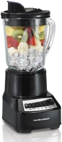 Hamilton Beach Wave Crusher Blender with 14 Functions & 40oz Glass Jar for Shakes and Smoothies, Black (54220)