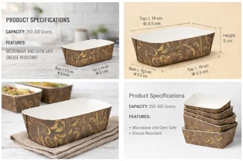 Image of Loaf Pans, Plumpy Disposable Loaf Bread Pan, Bread Pans for Baking Molds with Festive Snowflake and Christmas Designs, for Cakes and Treats (Black, Pack of 10)