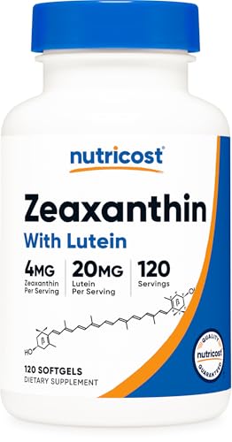 Nutricost Zeaxanthin with Lutein (20mg) 120 Softgels