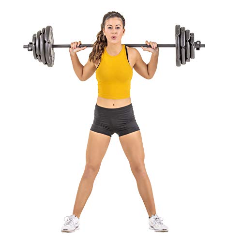 Club Quality 4-Weight Deluxe Barbell Set (Includes The bar)