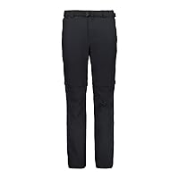 CMP Pantaloni Zip off Elasticizzati da Uomo, Antracite