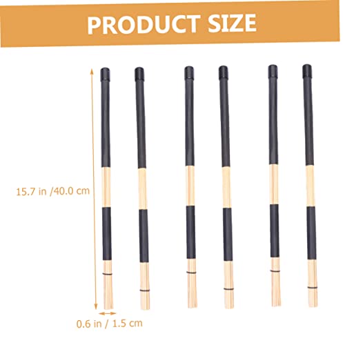 Baquetas Holibanna, 3 pares, duraderas, para batería y percusión, fáciles de transportar y guardar, ideal para amantes de los instrumentos de percusión miniatura 5