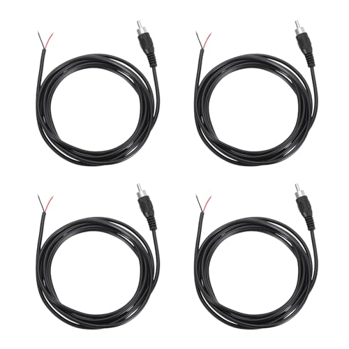 Cable de altavoz RCA a cable desnudo de 2 metros y extremo abierto para equipos de sonido caseros