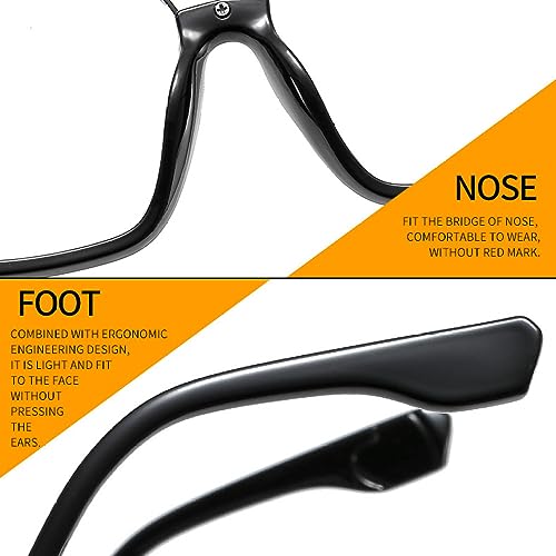 Gafas de luz cuadrada Retro MUTYNE para mujeres hombres montura grande vintage ordenador 5