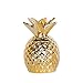 Produktbild Sparschwein Keramik Sparschwein Spardose Spardose Gold Weiß Ananas Ananas Früchte geformt Sparschwein Aufbewahrungskoffer Geschenk for Kinder Spardose (Color : Gold)