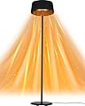 Cobuy Electric Infrared Patio Heater, Indoor & Outdoor 1500W Electric Freestanding Heater with IP55 Waterproof, Tip-Over Protection, Quiet Operation, Perfect for Garden, Balcony, Garage, Backyard