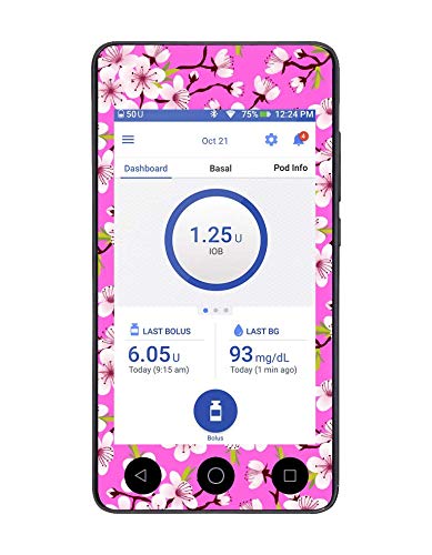 Omnipod Dash Vinyl Sticker (Cherry Blossom)