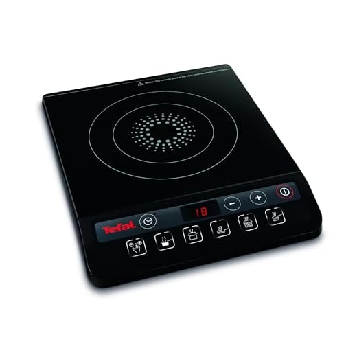 Tefal Everyday Portable Electric Induction Hob, 2 hours timer, 6 functions, 9 power level, 2100W, Kitchen, Student, Cooking, Caravan, Party, Black, IH201840