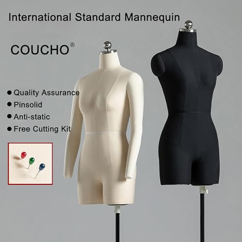 Manichino su ruote, altezza regolabile, modello professionale per sartoria e cucito, ideale per la casa e lo studio